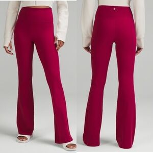Lululemon Groove Nulu Super-High-Rise Flared Pant Regular - Size 2 -Pomegranate